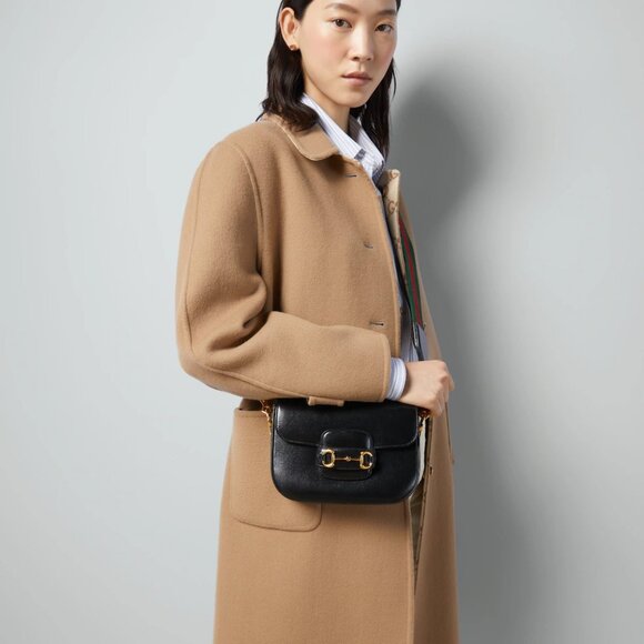 Gucci Horsebit 1955 Small Black Leather Bag - Picture 3 of 14